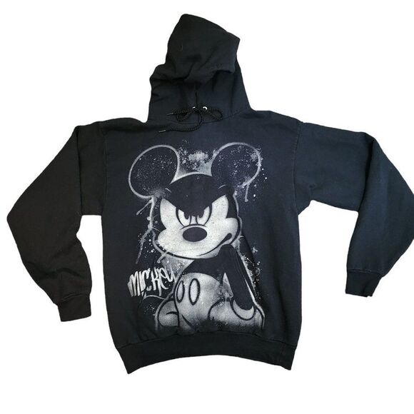 Disneyland Other - Vintage Y2K Disneyland Graffiti Mickey Mouse Hoodie Sweatshirt Mens Size M Black